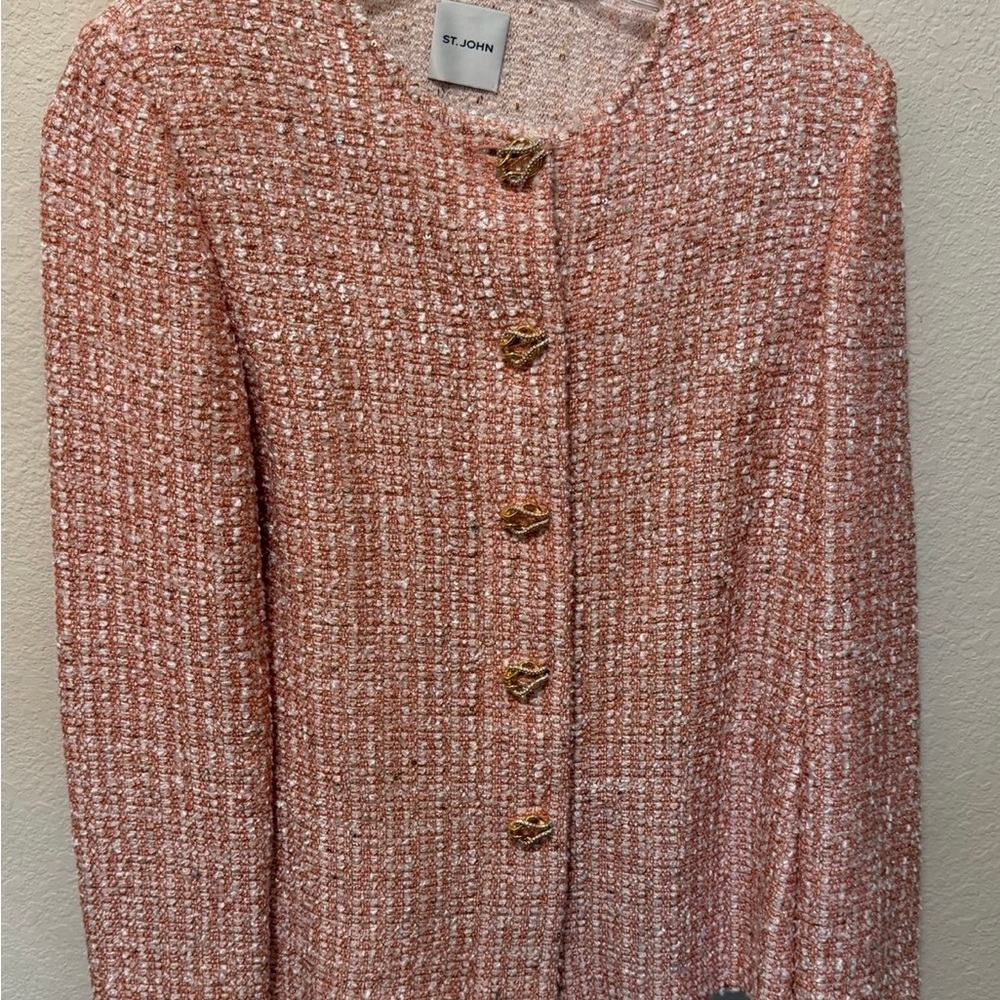 St. John Coral Tweed Jacket
